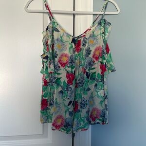 Silk Joie Floral Print Blouse